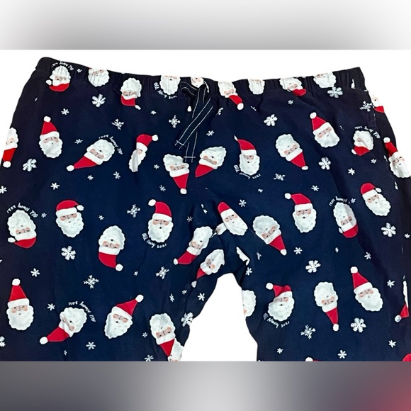 Old Navy Womens Plus Size 3X Navy Christmas Santa Flannel Pajama Pants - Picture 3 of 6